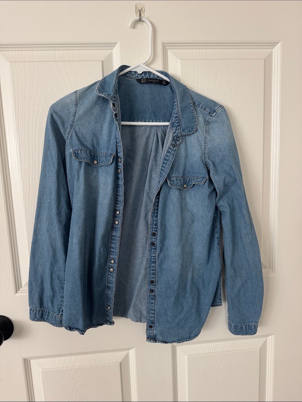 Zara Trafaluc Light Blue Denim Shirt